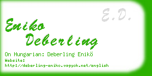 eniko deberling business card